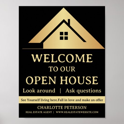 Open Huis voor Vastgoed Poster (Voorkant)
