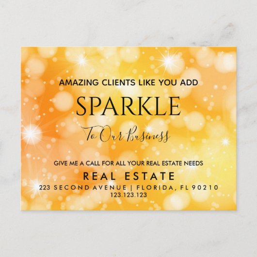 Open Huis voor Vastgoed Sparkle Pop door Postcard Briefkaart (Voorkant)