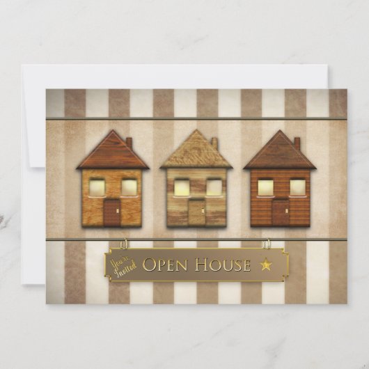 OPEN HUISINVITATIE - Business of Personal-Brown Kaart (Voorkant)