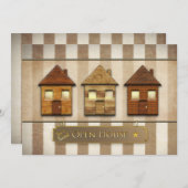 OPEN HUISINVITATIE - Business of Personal-Brown Kaart (Voorkant / Achterkant)