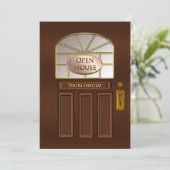 OPEN HUISINVITATIE - GESCHEIDEN VOORZIJDE DEUR KAART (Staand voorkant)