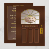 OPEN HUISINVITATIE - GESCHEIDEN VOORZIJDE DEUR KAART (Voorkant / Achterkant)