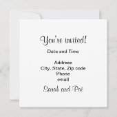 Open huisuitnodiging kaart (Achterkant)