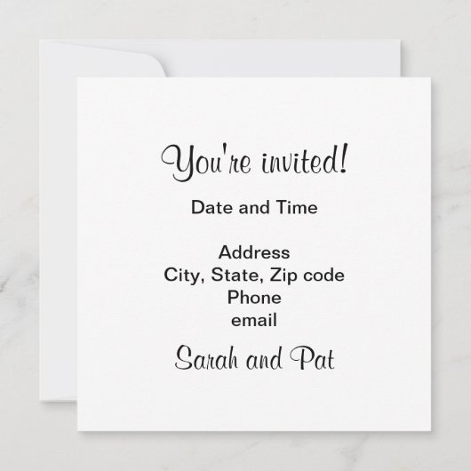 Open huisuitnodiging kaart (Achterkant)