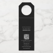 Open Huizen & Makelaars Foto Zwart Flessenhanger (Achterkant)