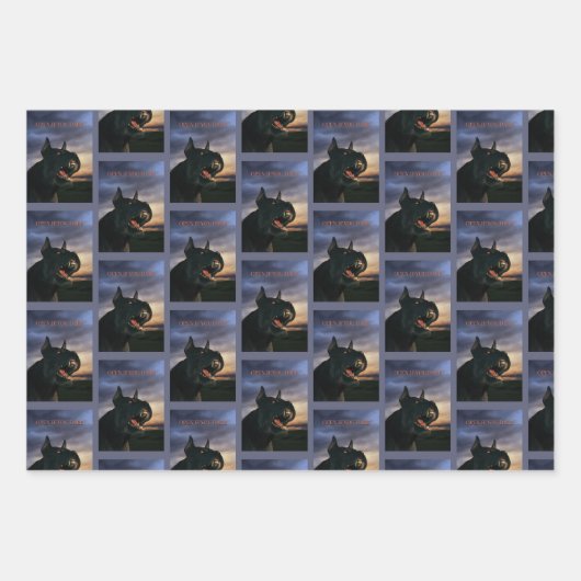 Open If You Dare. Big, black dog Inpakpapier Vel (Voorkant 3)