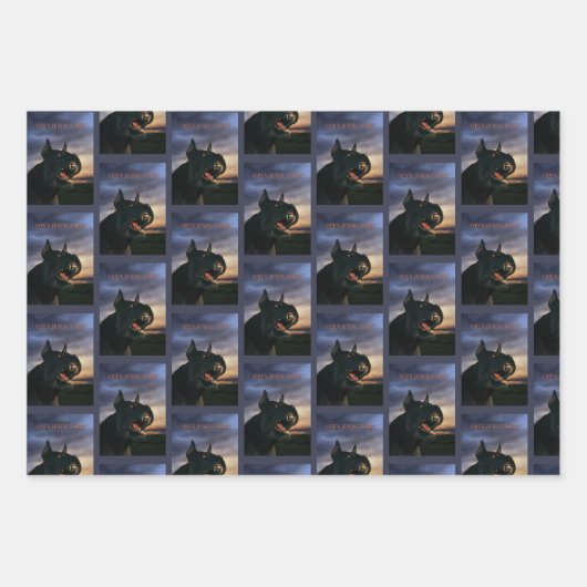 Open If You Dare. Big, black dog Inpakpapier Vel (Voorkant 2)