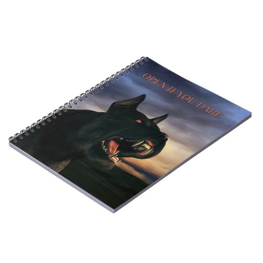 Open If You Dare. Big, black dog Notitieboek (Linkerzijde)