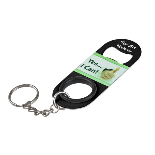 Open in flessen mini flessenopener (Voorkant Gekanteld)