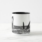 OPEN JAWS Great White Shark Designer Mok (Midden)