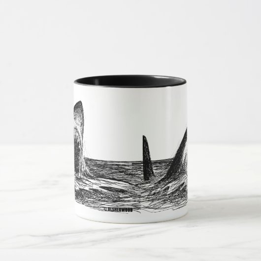 OPEN JAWS Great White Shark Designer Mok (Midden)