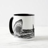 OPEN JAWS Great White Shark Designer Mok (Voorkant links)