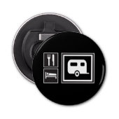 Open je bier in de RV Camper Button Flesopener (Voorkant)