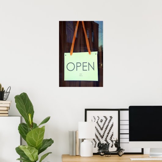 OPEN je geest Fotografie Poster (Thuiskantoor)