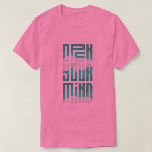 Open je geest | Futuristische typografie T-shirt (Design voorkant)