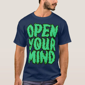 Open je geest groen t-shirt