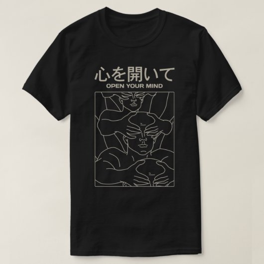 Open je geest Japans T-shirt (Design voorkant)