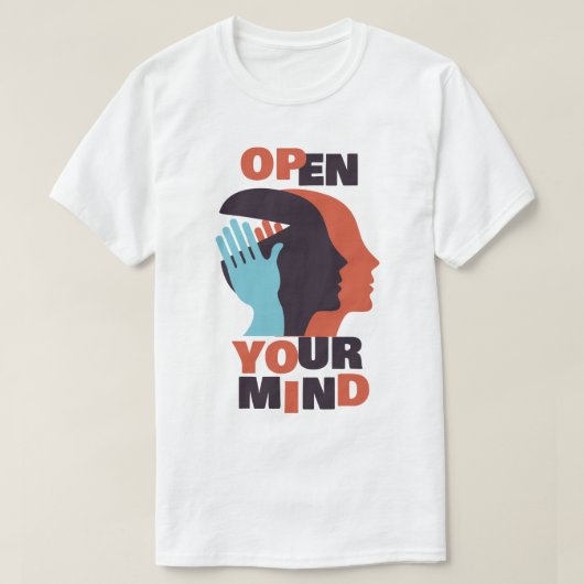 Open je geest t-shirt (Design voorkant)