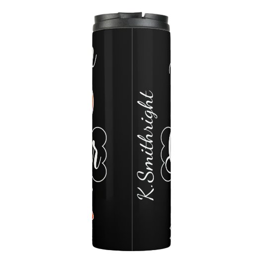 Open je geest voor de mond thermosbeker (Achterkant)