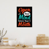 Open je geest voor je mond Poster (Keuken)