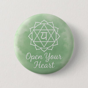 Open Je Hart Anahata Hart Chakra Spiritueel Ronde Button 5,7 Cm