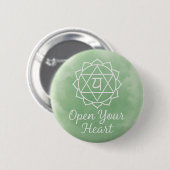 Open Je Hart Anahata Hart Chakra Spiritueel Ronde Button 5,7 Cm (Voorkant /achterkant)