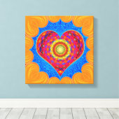 Open je hart canvas afdruk (Insitu (Houten vloer))