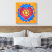 Open je hart canvas afdruk (Insitu (Slaapkamer))