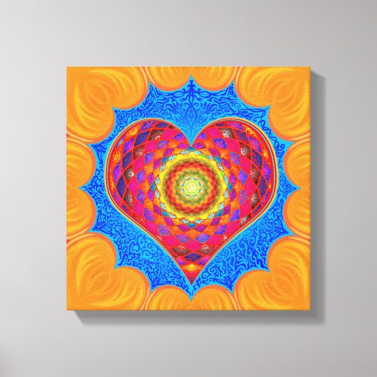 Open je hart canvas afdruk (Voorkant)