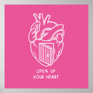 Open je hart poster