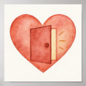 Open je hart poster (Voorkant)