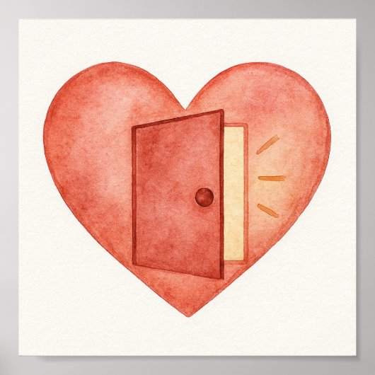 Open je hart poster (Voorkant)