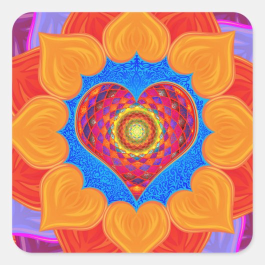 Open je hart Sticker (Voorkant)