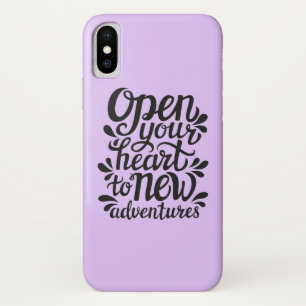 Open Je Hart Voor Nieuwe Avonturen iPhone X Hoesje