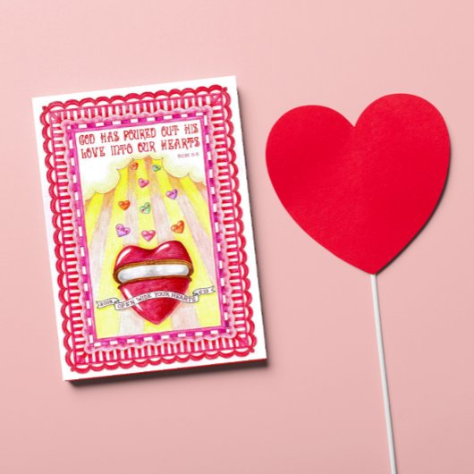 Open je hart wijd Valentijn Kaart