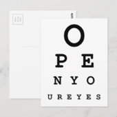 Open je ogen briefkaart (Voorkant / Achterkant)