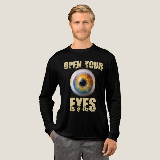Open je ogen, Eyeball Design Tri-Blend Shirt (Voorkant)