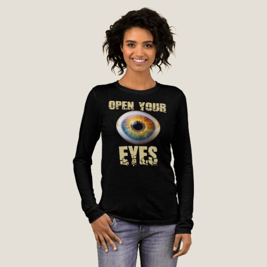 Open Je Ogen, Eyeball Design Tri-Blend Shirt (Voorkant)