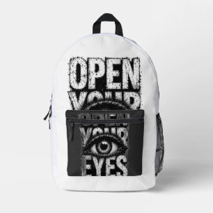 Open Je Ogen Grunge Gotische Oog Streetwear Kunst Bedrukte Rugzak