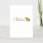 Open je ogen Inspirerend poëzie Folie Wenskaart (Achterkant)