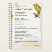 Open je ogen Inspirerend poëzie Planner (Voorkant)