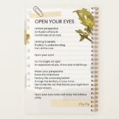 Open je ogen Inspirerend poëzie Planner (Achterkant)