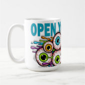 Open je ogen koffiemok (Links)