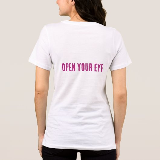 Open je ogen Tri-Blend shirt (Achterkant)