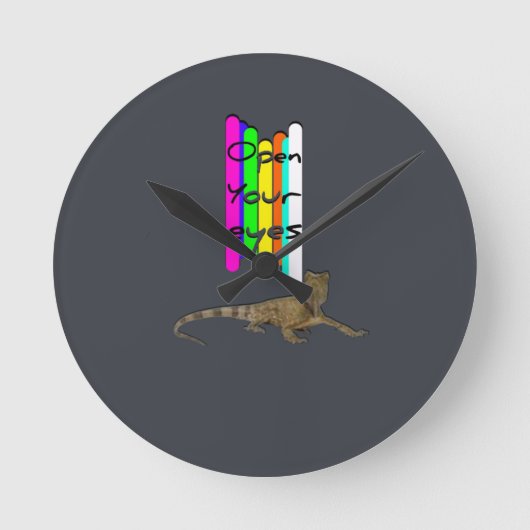 Open je ogen Wandklok (Voorkant)