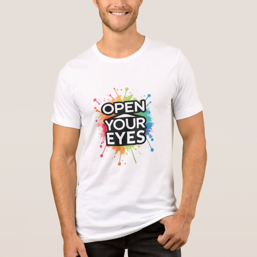 👁 OPEN JE OGEN – Zie Voorbij het Gewone Tri-Blend Shirt (Voorkant)