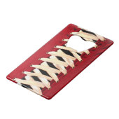Open Kaart Rood Creditkaart Flessenopener (Achterkant Gekanteld)