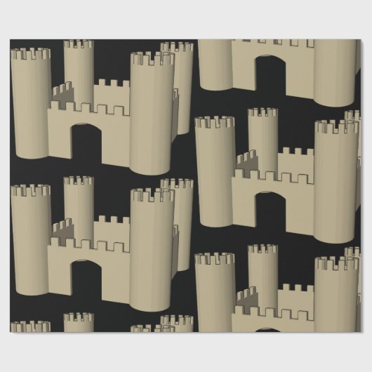 Open kasteel cadeaupapier (Vlak)