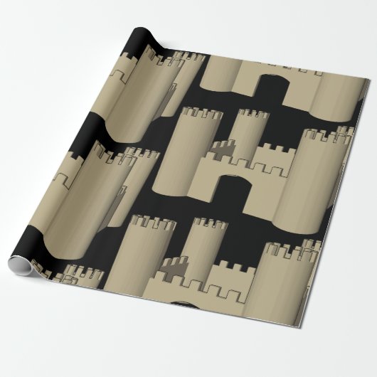 Open kasteel cadeaupapier (Uitgerold)