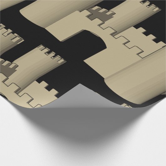 Open kasteel cadeaupapier